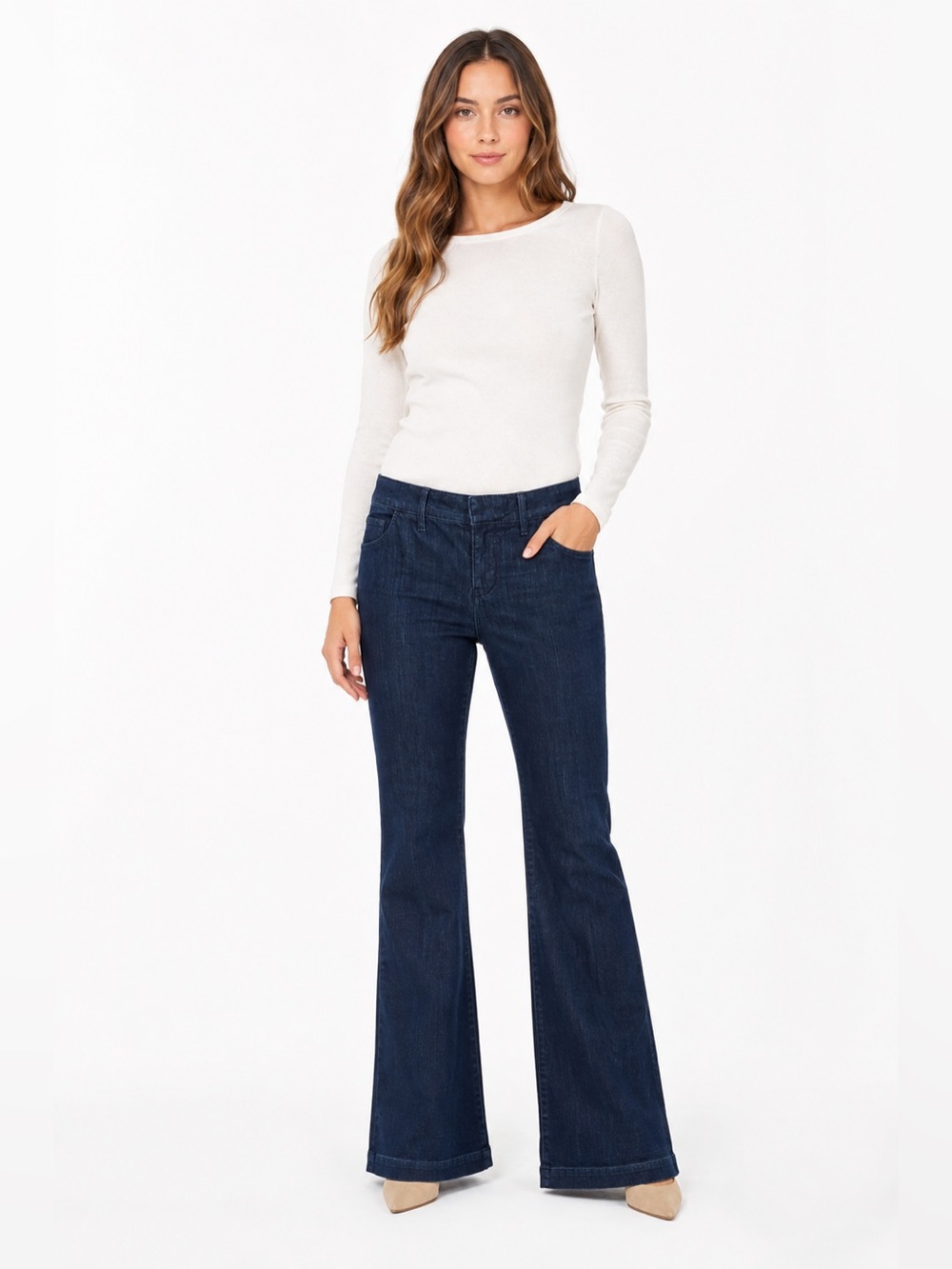 Anthropologie Pilcro Dark Blue Women's Flared Trouser Jeans